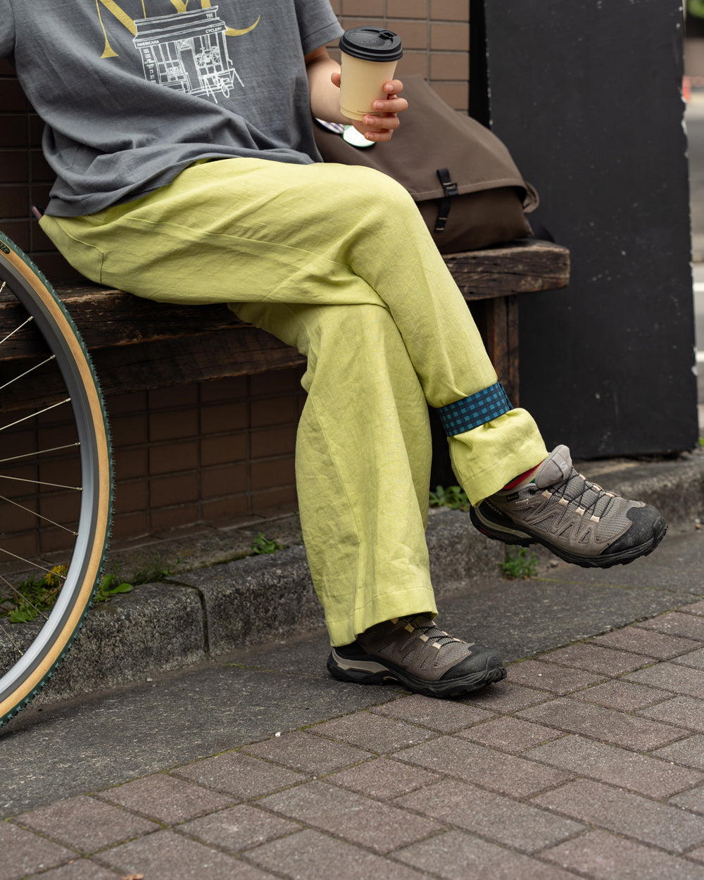 F F F   Easy pants  -Linen  "Lime"
