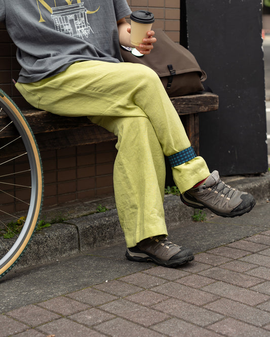 F F F   Easy pants  -Linen  "Lime"