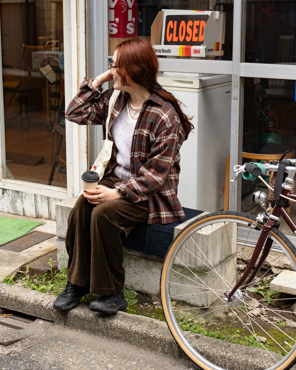 F F F   Easy pants  -Velour "Khaki"