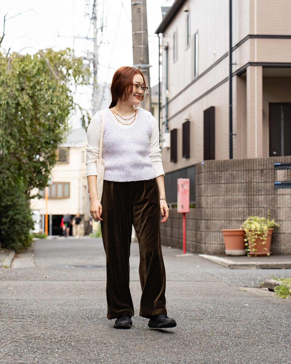F F F   Easy pants  -Velour "Khaki"