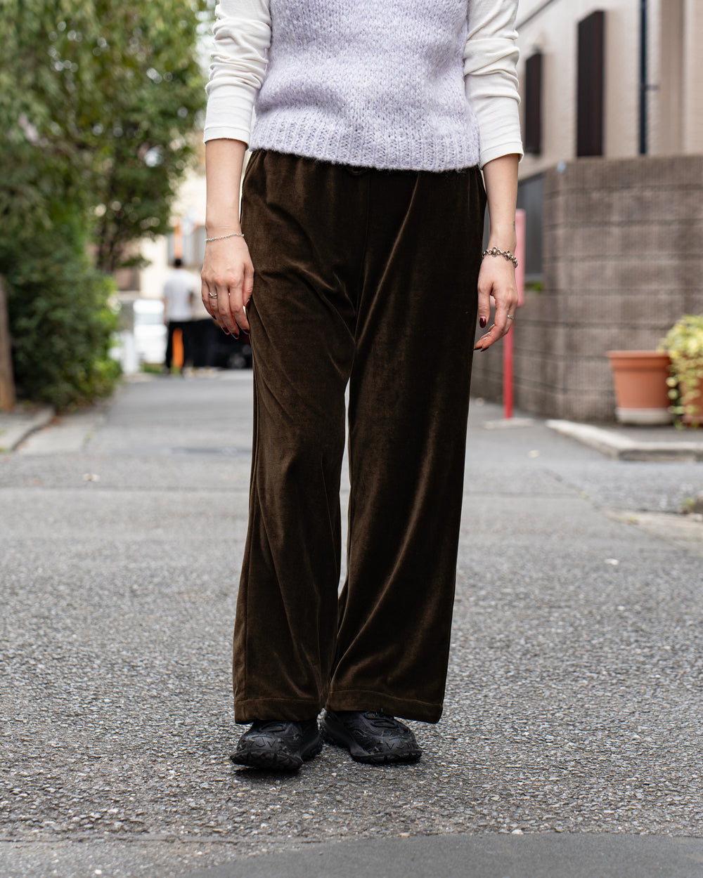 F F F   Easy pants  -Velour "Khaki"