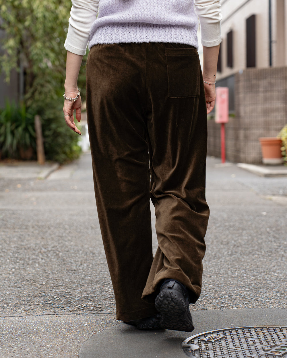 F F F   Easy pants  -Velour "Khaki"