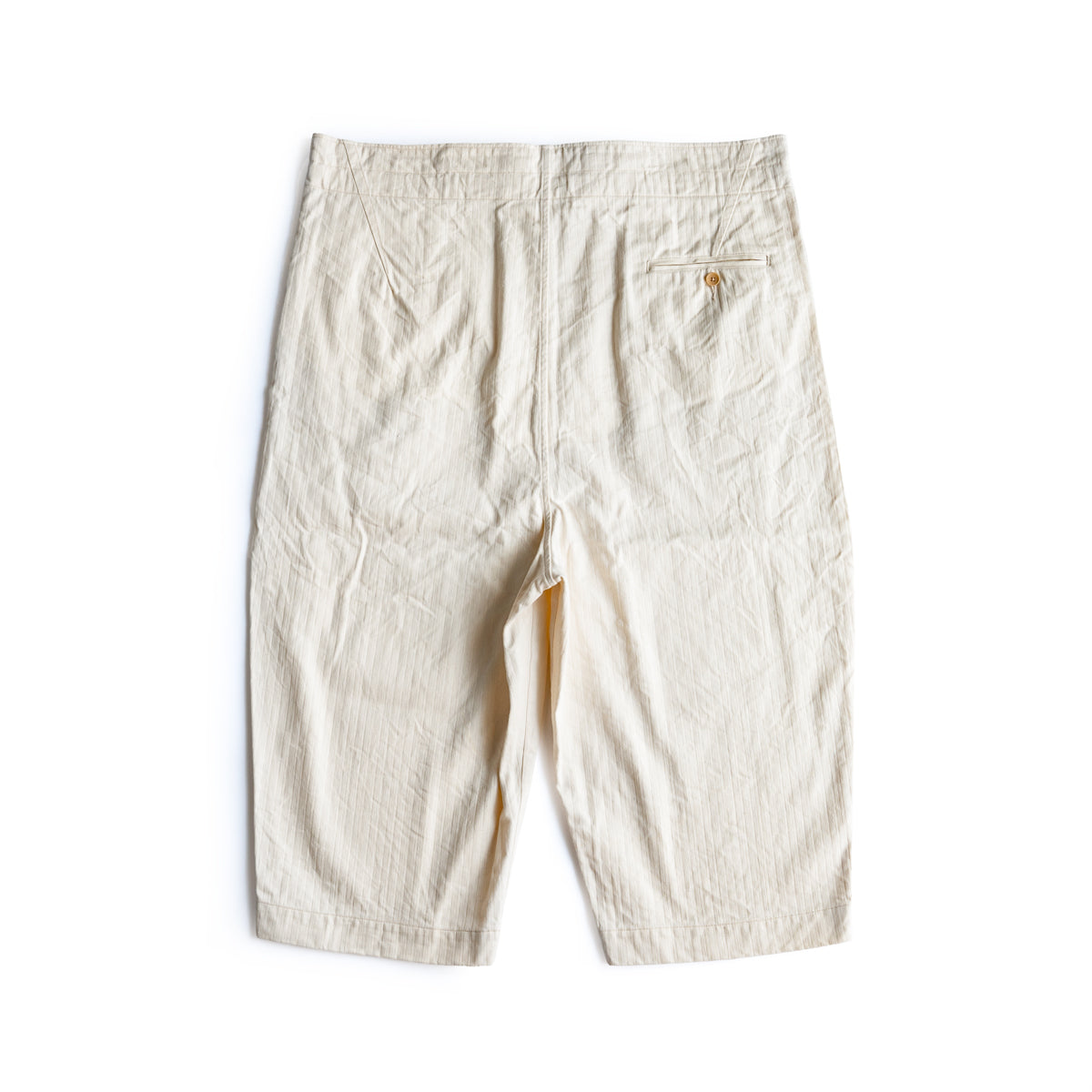 HAVERSACK  High waist wide pants -Cotton linen herringbone