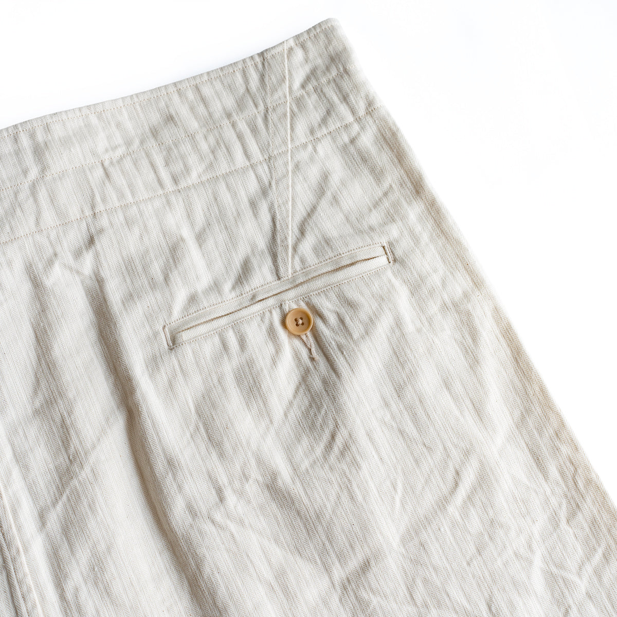 HAVERSACK  High waist wide pants -Cotton linen herringbone