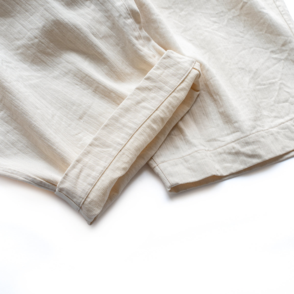 HAVERSACK  High waist wide pants -Cotton linen herringbone
