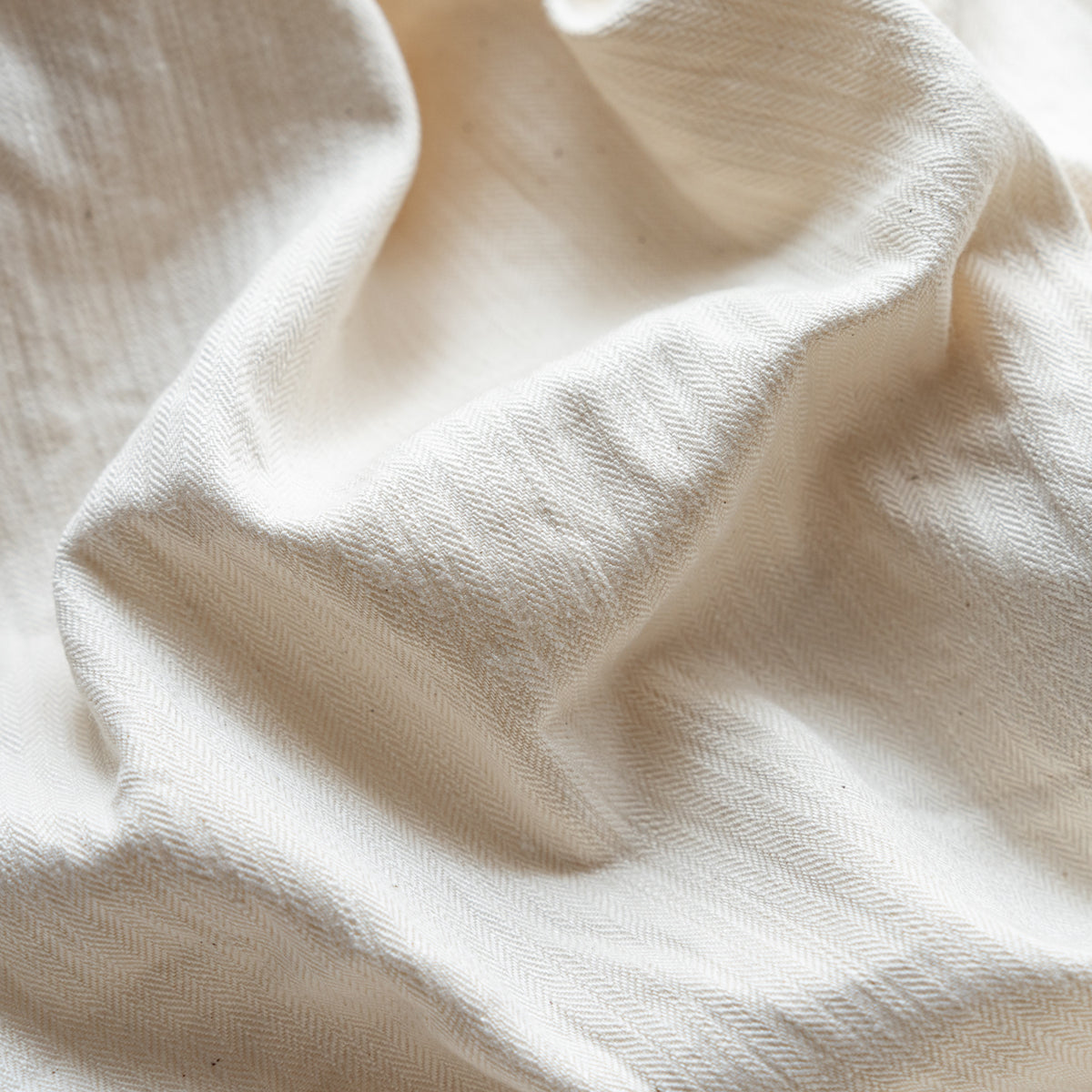 HAVERSACK  High waist wide pants -Cotton linen herringbone