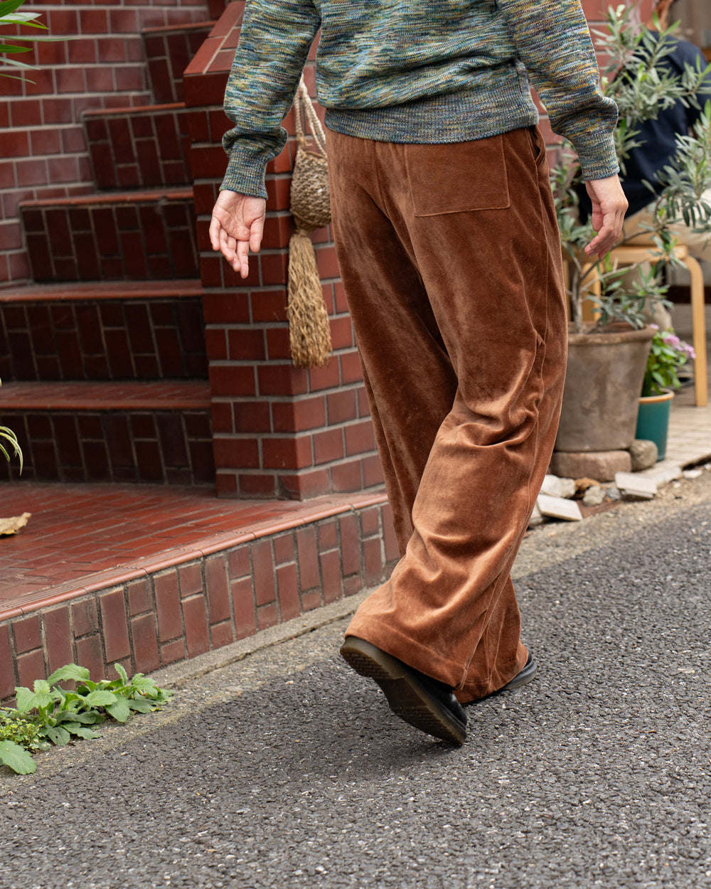 F F F   Easy pants  -Velour "Brown"