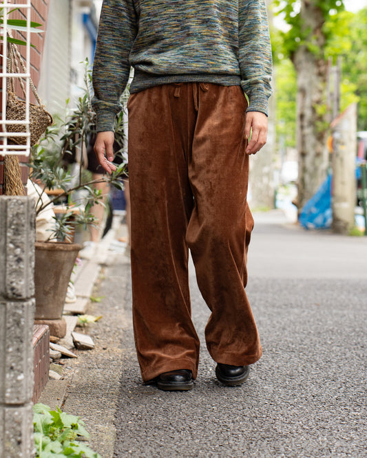 F F F   Easy pants  -Velour "Brown"