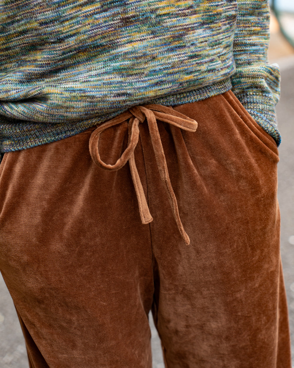 F F F   Easy pants  -Velour "Brown"