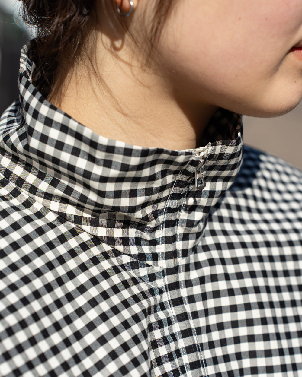 HAVERSACK Cotton silk stand collar blouson