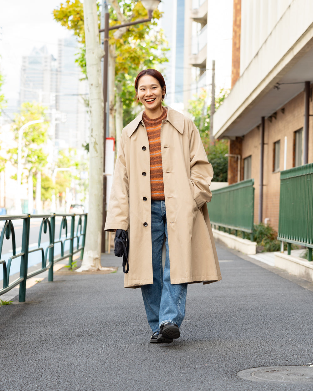 Yonetomi　MOHAIR WOOL BORDER KNIT P/O