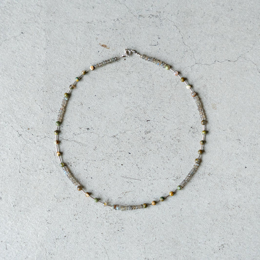 Melanie DeCourcey   Labradorite with silver parts and agate