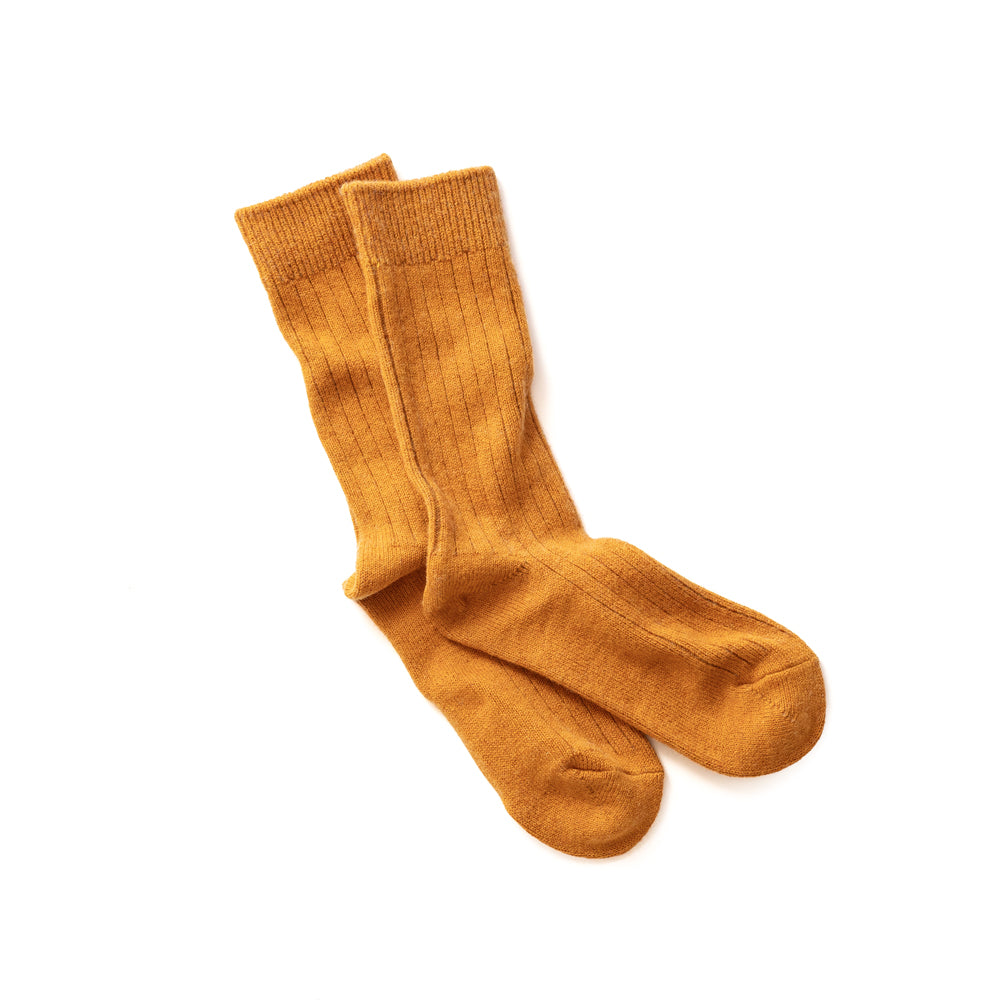 ROTOTO COTTON WOOL RIBBED CREW SOCKS