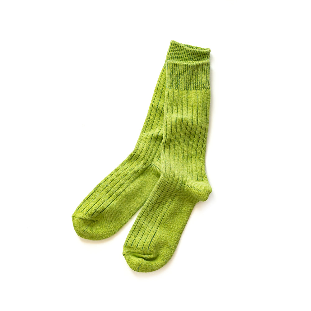 ROTOTO COTTON WOOL RIBBED CREW SOCKS