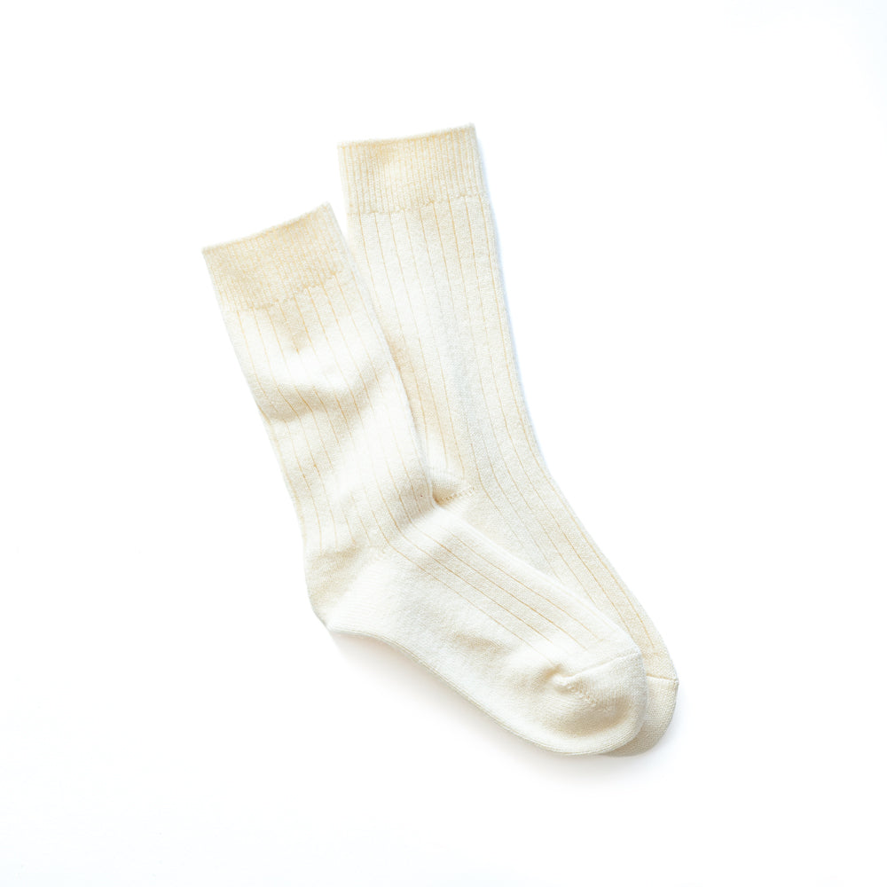 ROTOTO COTTON WOOL RIBBED CREW SOCKS