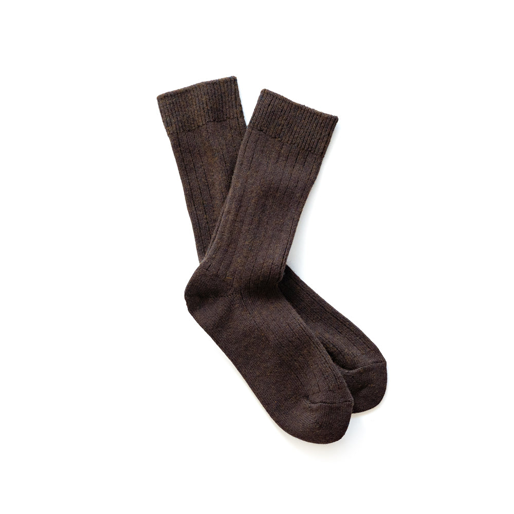 ROTOTO COTTON WOOL RIBBED CREW SOCKS