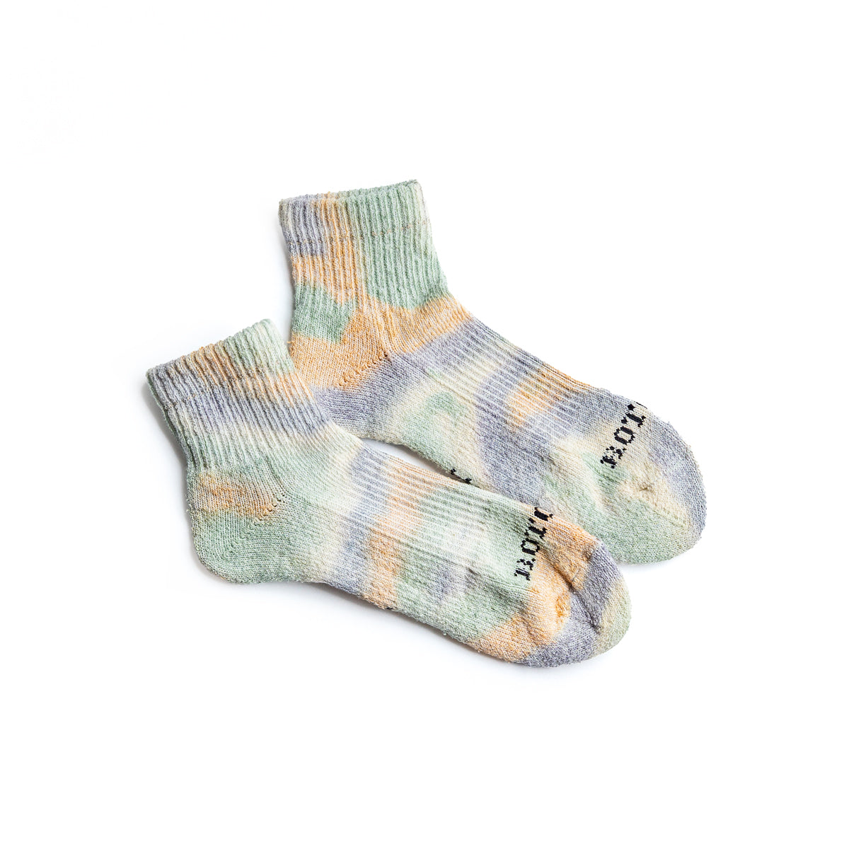 ROTOTO HEMP/ORGANIC COTTON PILE ANKLE SOCKS”TIE DYE”