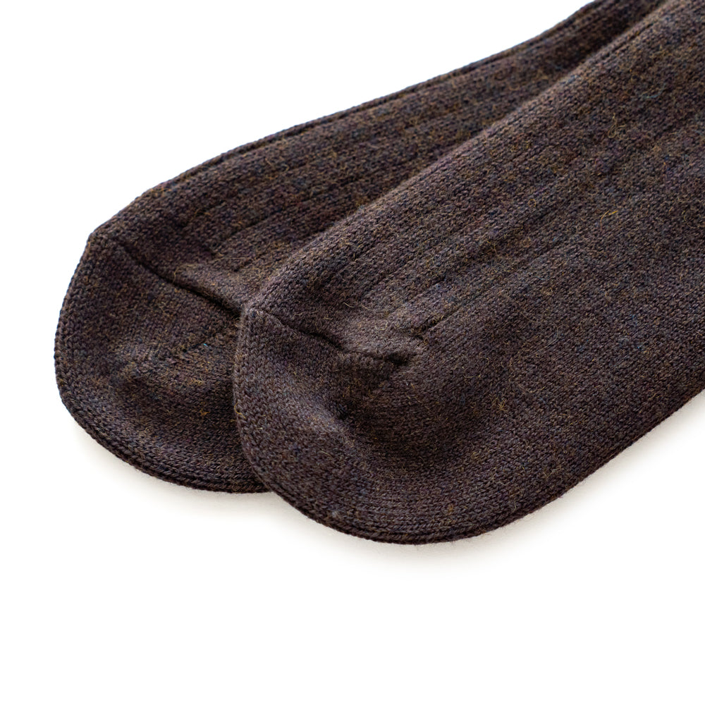 ROTOTO COTTON WOOL RIBBED CREW SOCKS