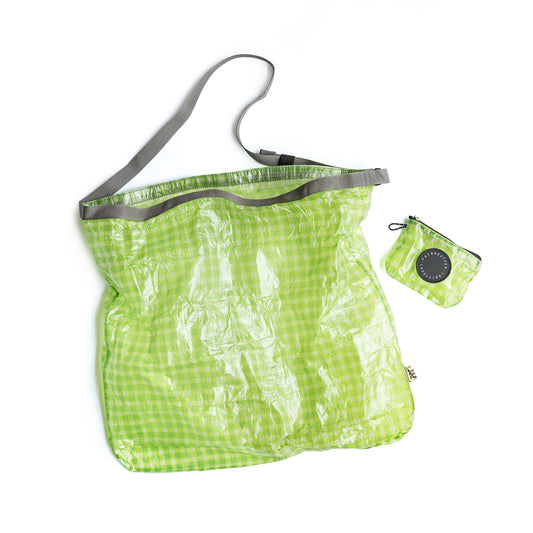 FAIRWEATHER × Friday  Packable sacoche -Dyneema  "Lime gingham"