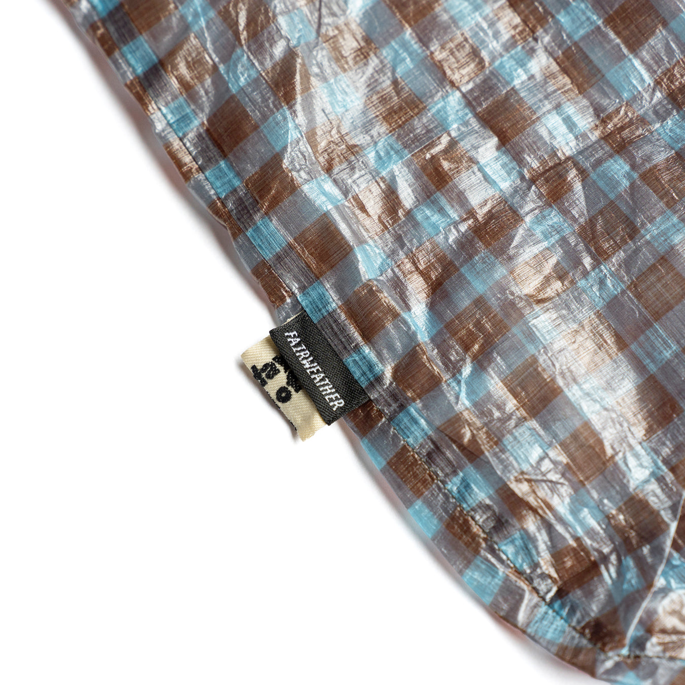 FAIRWEATHER × Friday  Packable sacoche -Dyneema  "Brown×Blue gingham"