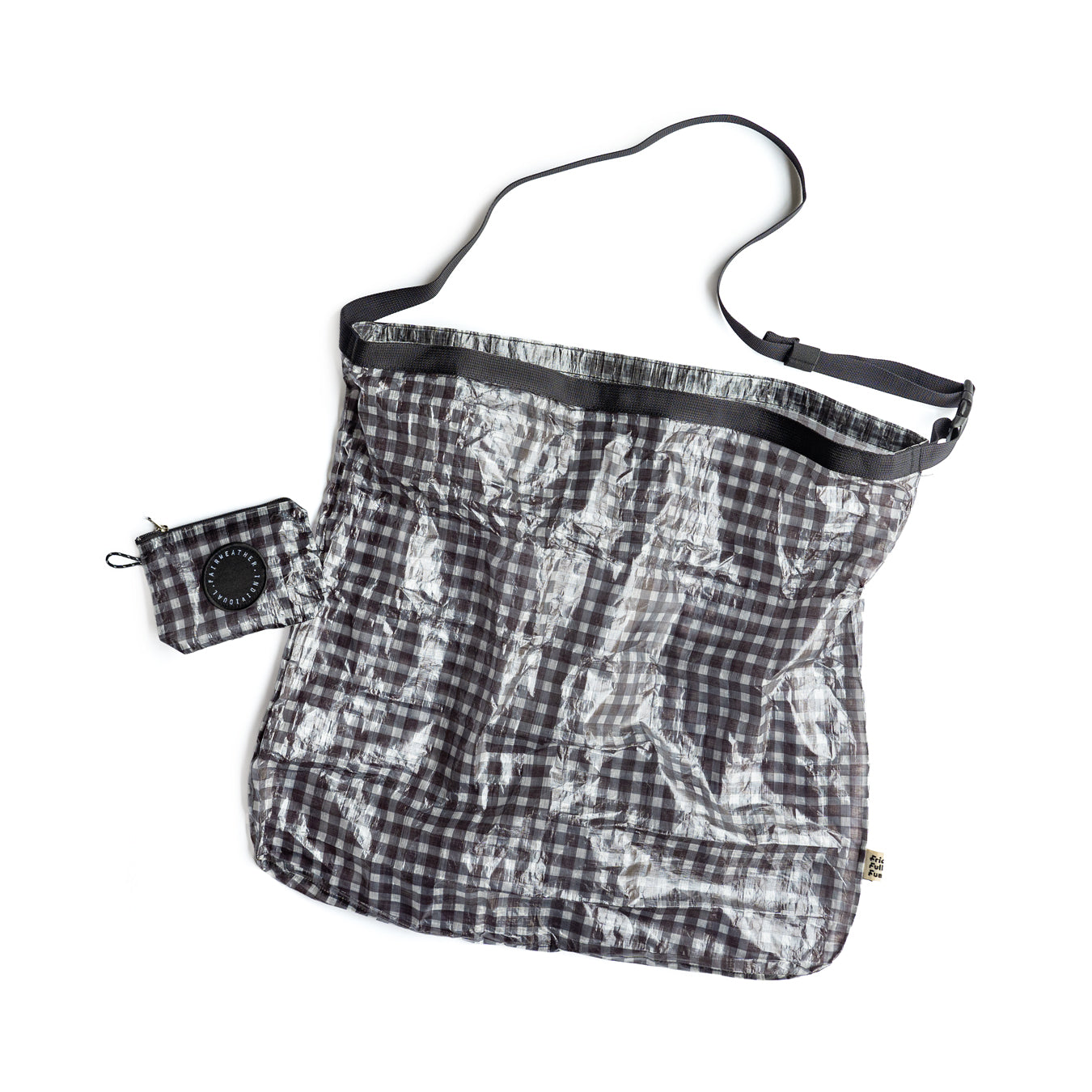 FAIRWEATHER × Friday  Packable sacoche -Dyneema  "Black gingham"