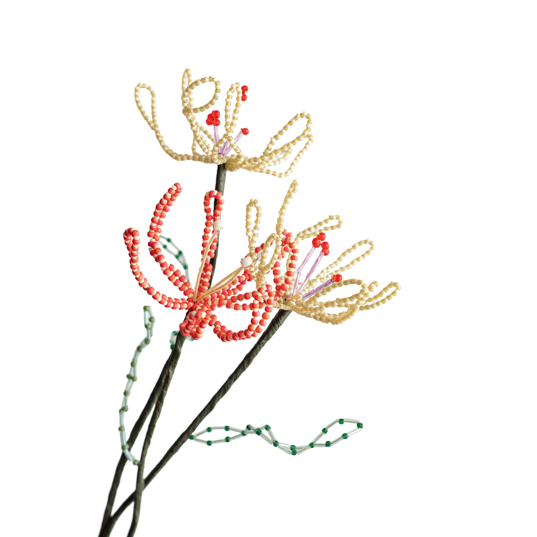 SAI botanical works   Beads flower