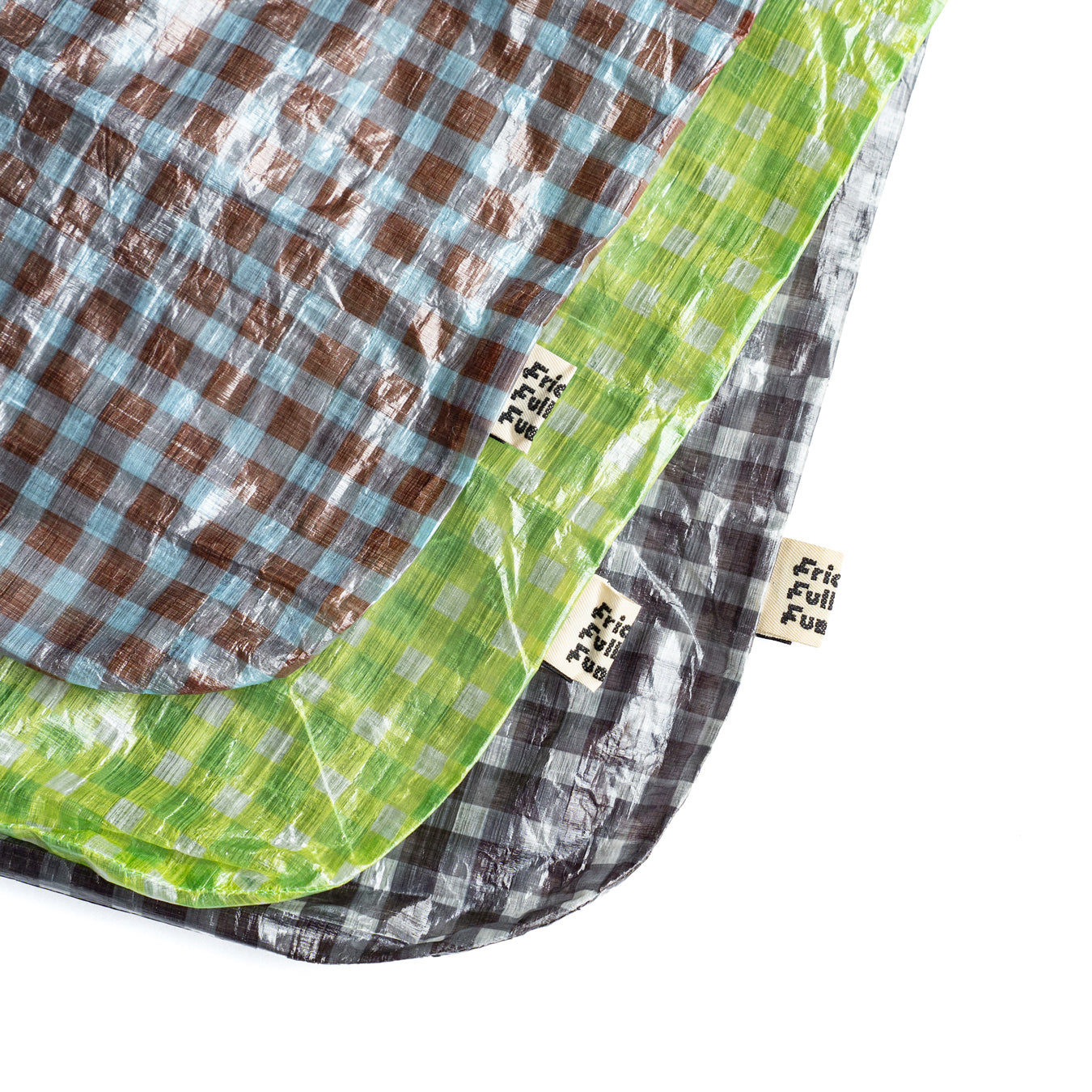 FAIRWEATHER × Friday  Packable sacoche -Dyneema  "Lime gingham"