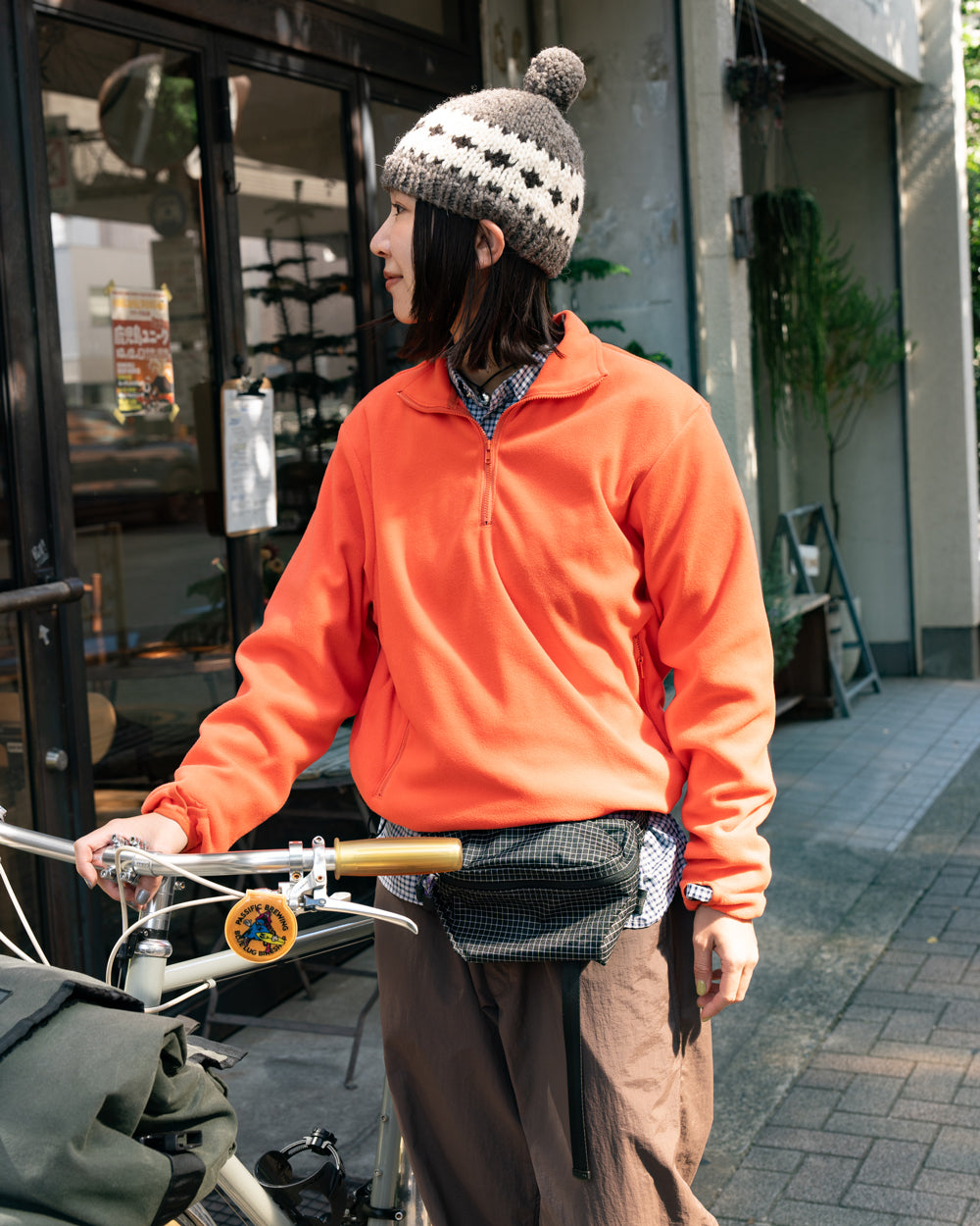 F F F   Fleece Pullover -Orange