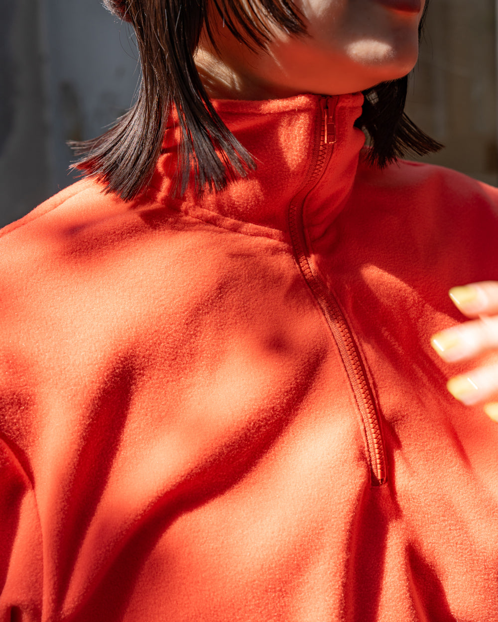 F F F   Fleece Pullover -Orange