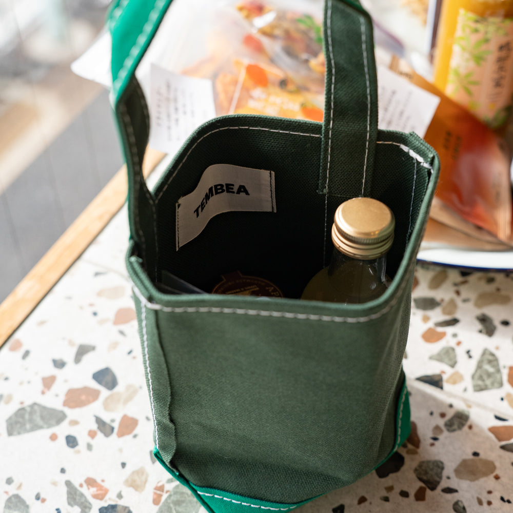 TEMBEA × Friday BAGUETTE TOTE MINI MINI "FORESTGREEN×GREEN"