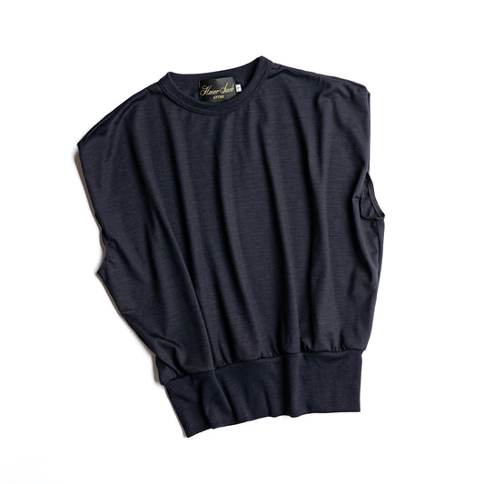 HAVERSACK × Friday  Tech wool tee -Navy