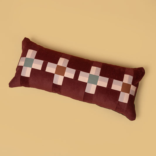 F F F   Cushion 30×70 "BURGUNDY"