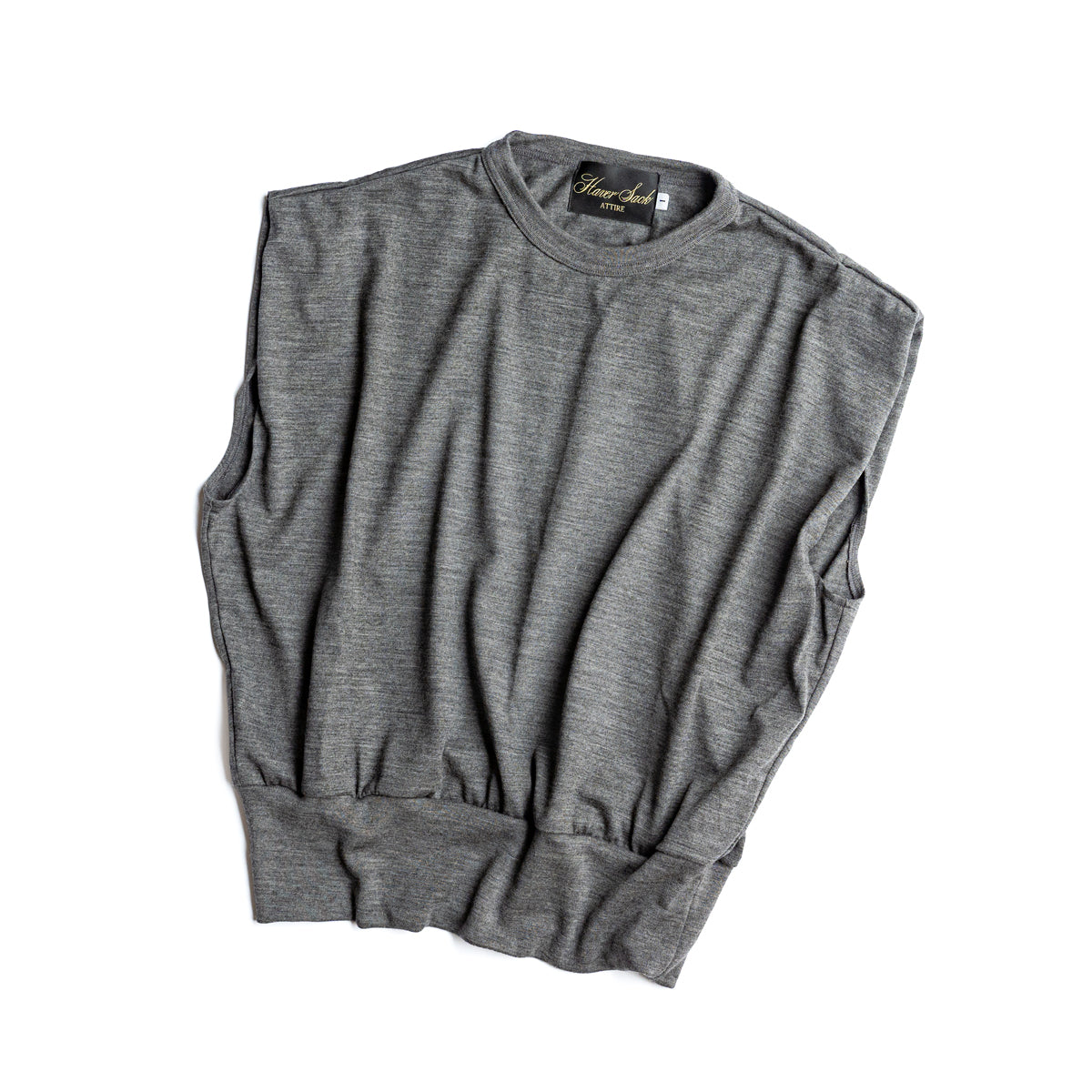 HAVERSACK × Friday  Tech wool tee -Charcoal