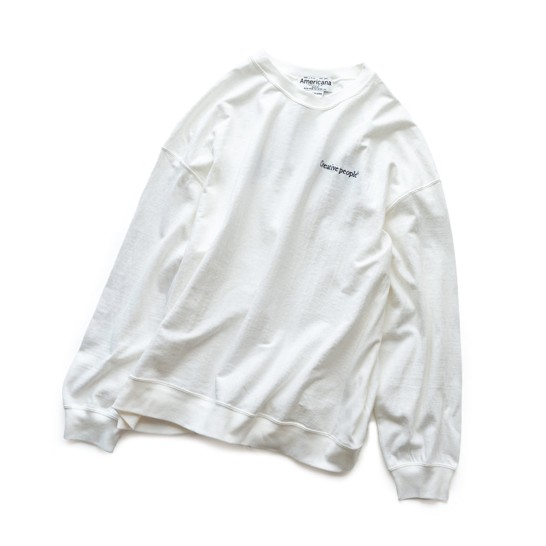 Americana  REVERSE WEAVE L/S Tee "Creative peaple"