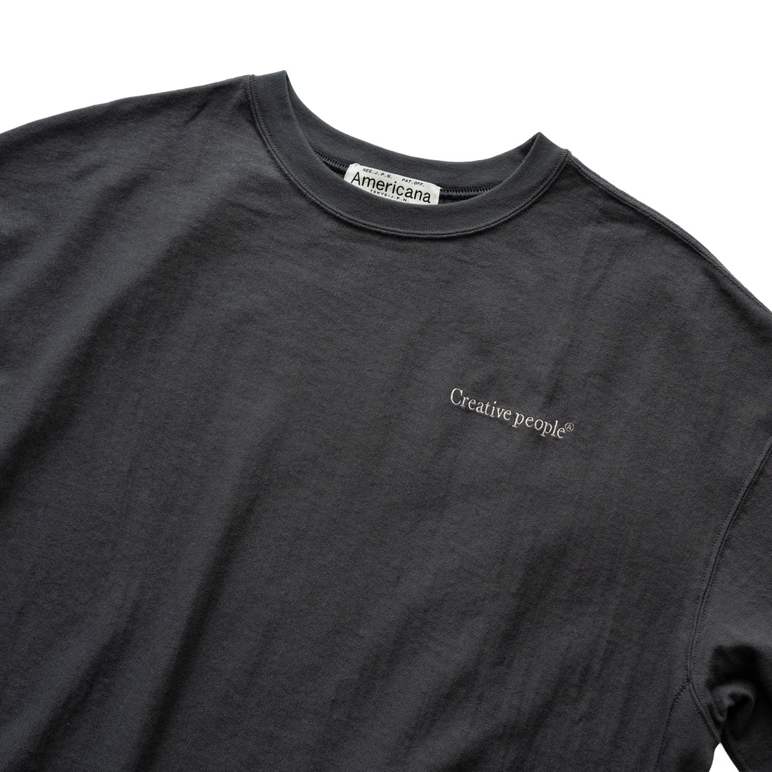 Americana  REVERSE WEAVE L/S Tee "Creative peaple"