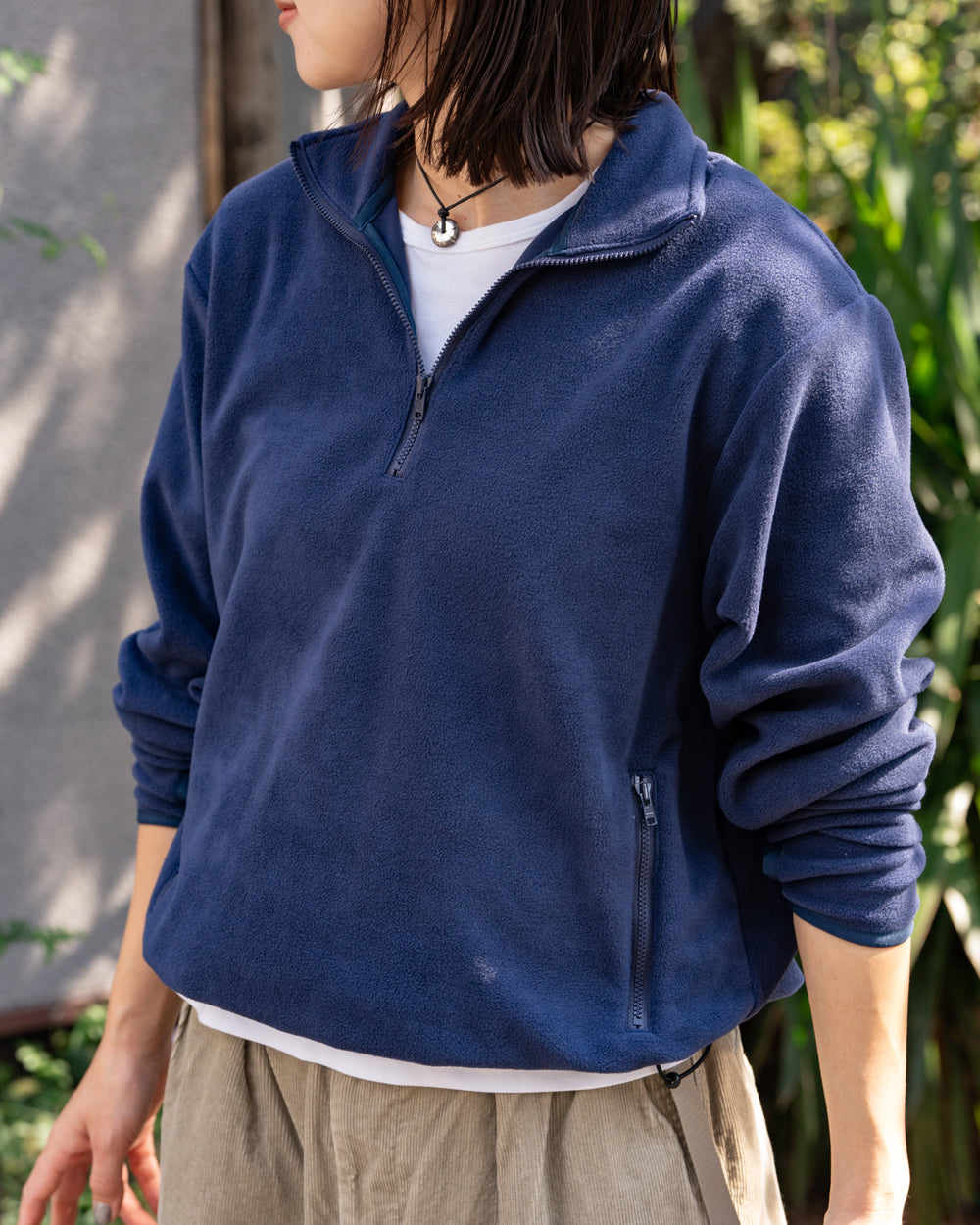 F F F   Fleece Pullover -Navy