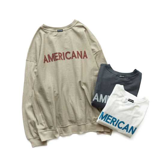 Americana  REVERSE WEAVE L/S Tee "Creative peaple"
