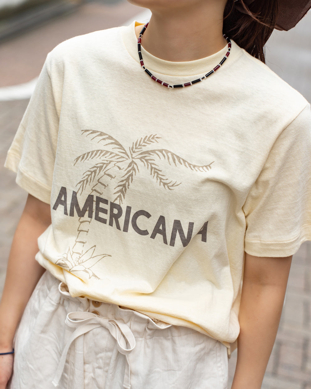 Americana Raffy print tee -AMARICANA