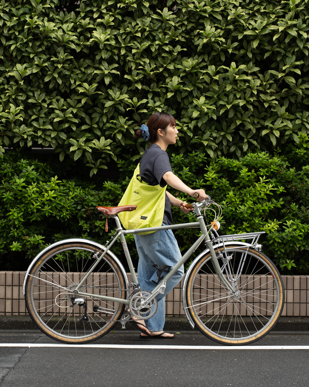 Yonetomi  GARMENT DYED BORDER T-SHIRT