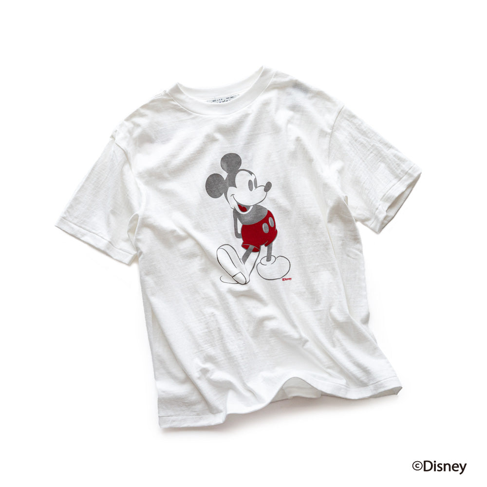 AMERICANA Mickey Mouse プリントTシャツ Americana ミッキーマウス プリントTシャツ , Oatmeal – Navyblue