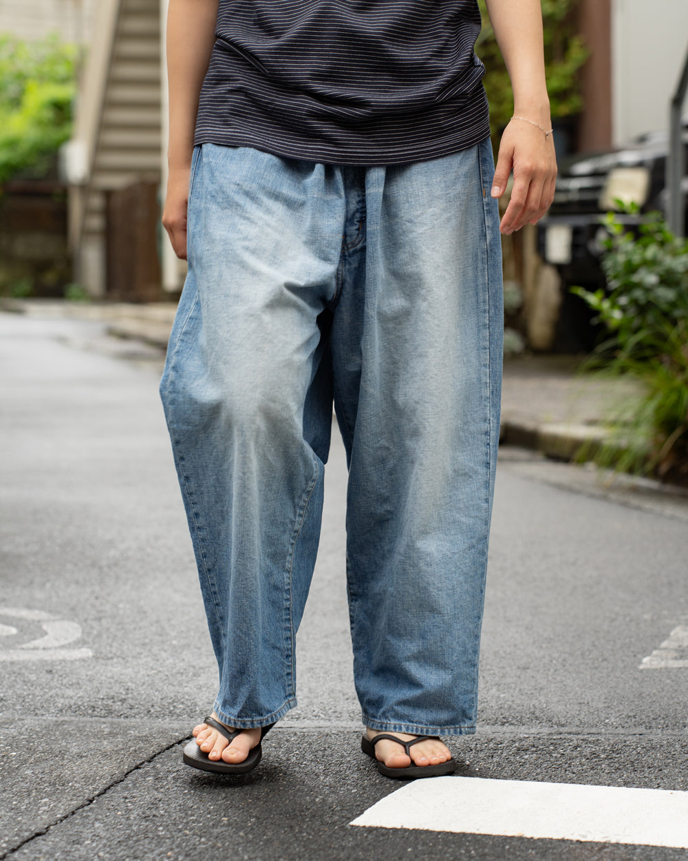 HAVERSACK  Wide Tapered Denim -Vintage wash