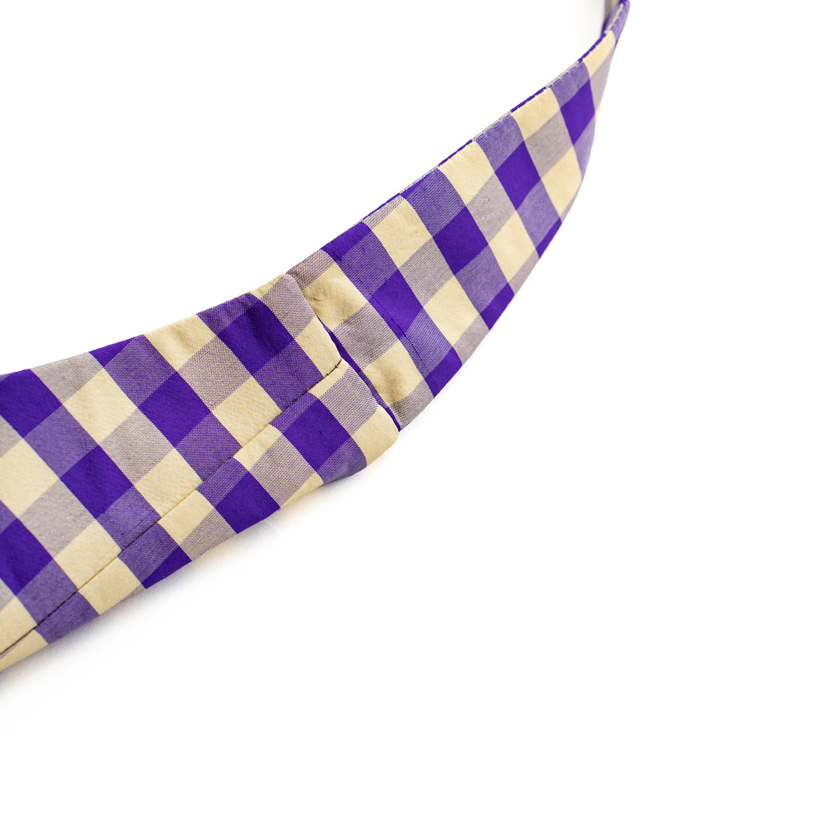 COA NYC  HOBO MINI BAG IN GINGHAM PURPLE IVORY