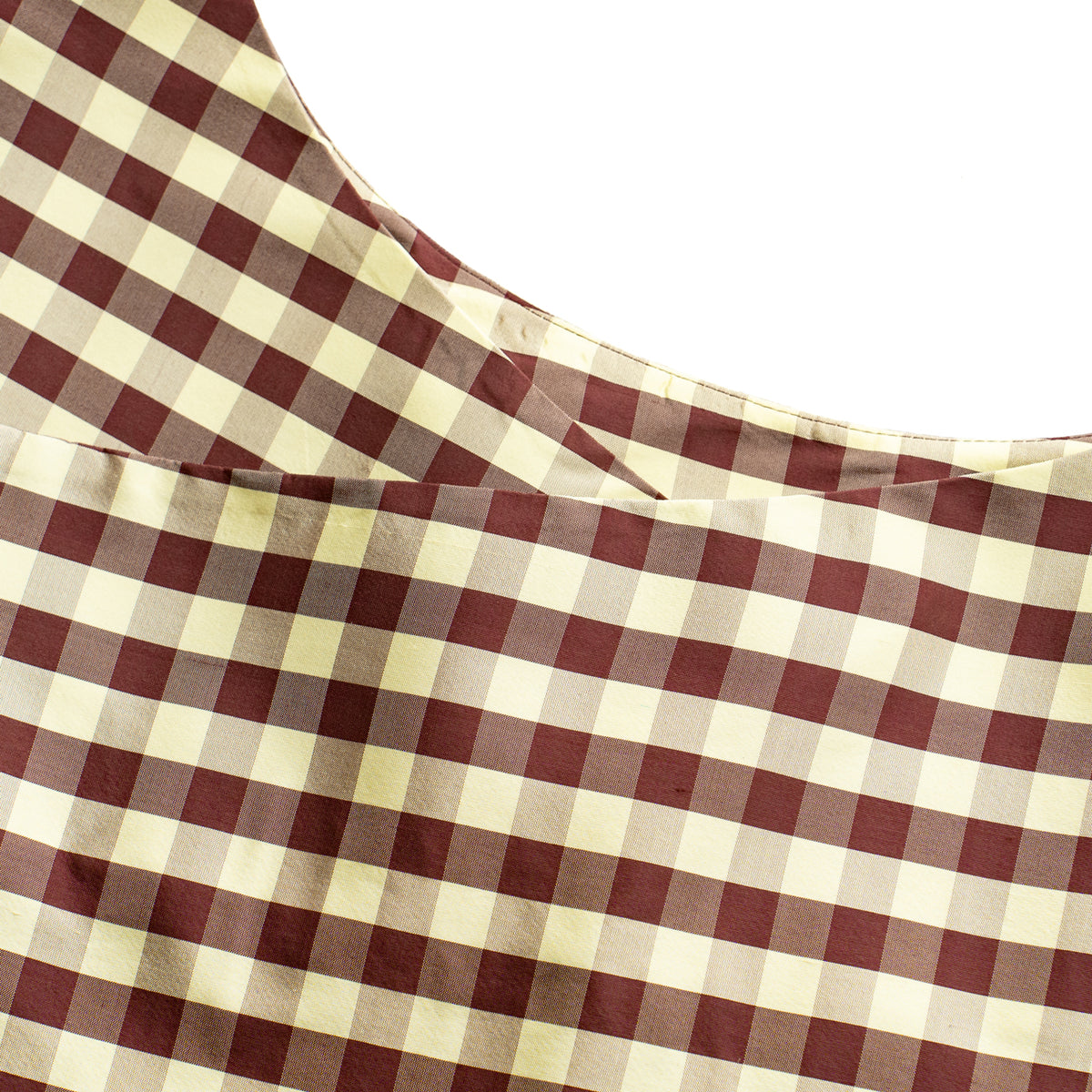 COA NYC  HOBO CROSSBODY BAG IN GINGHAM BURGANDY YELLOW