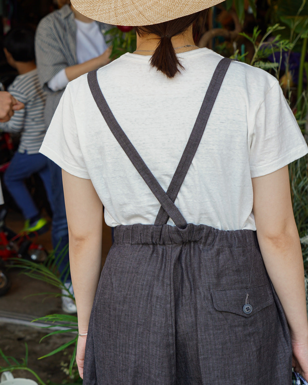 HAVERSACK LINEN HERRINGBONE SAROPETTE
