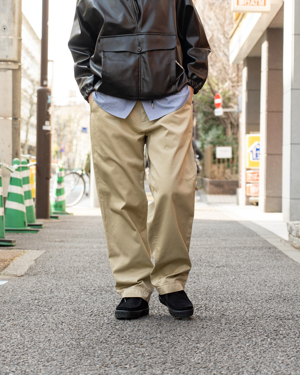 nanamica Wide Chino Pants -Khaki