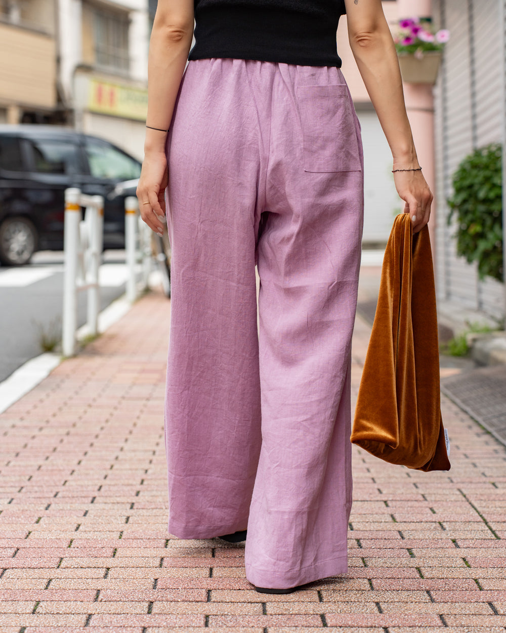 F F F   Easy pants  -Linen  "Lavender"