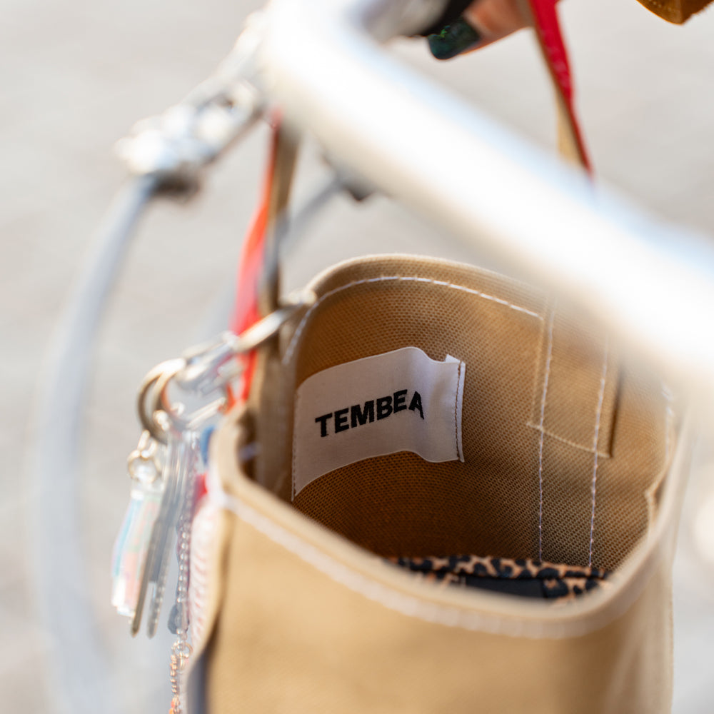 TEMBEA × Friday BAGUETTE TOTE MINI MINI "BEIGE×RED"