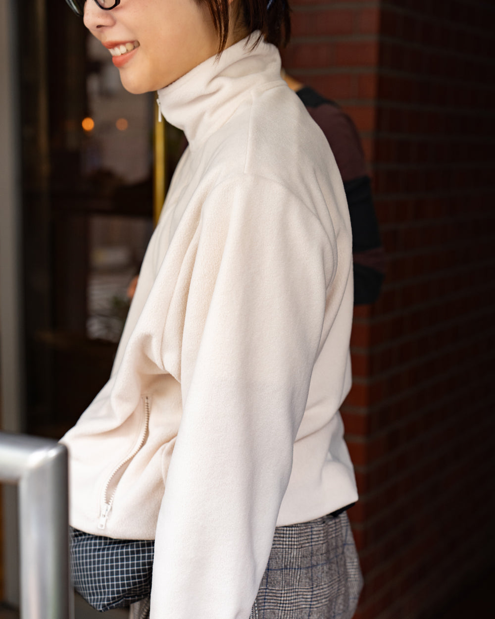 F F F   Fleece Pullover -Ivory