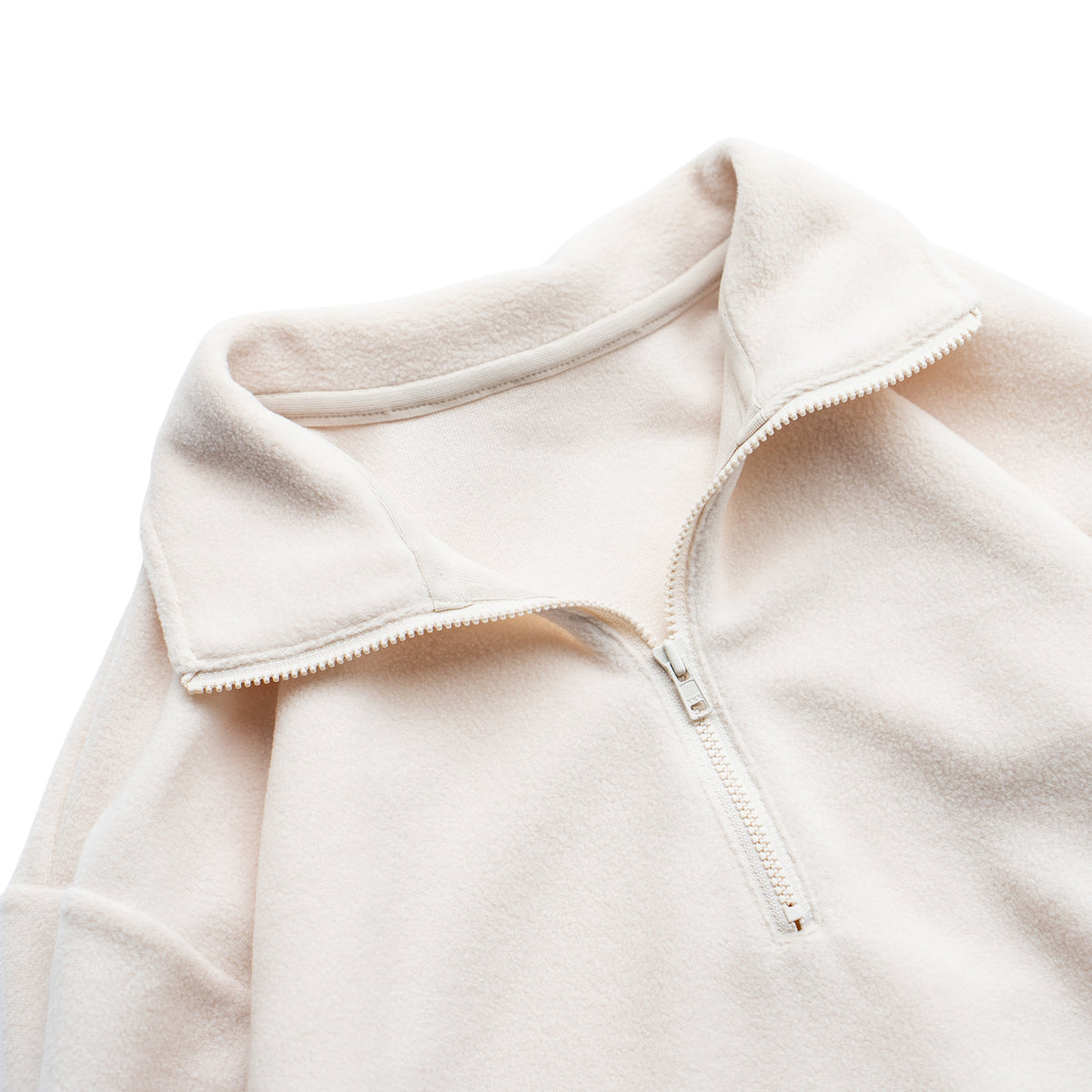 F F F   Fleece Pullover -Ivory