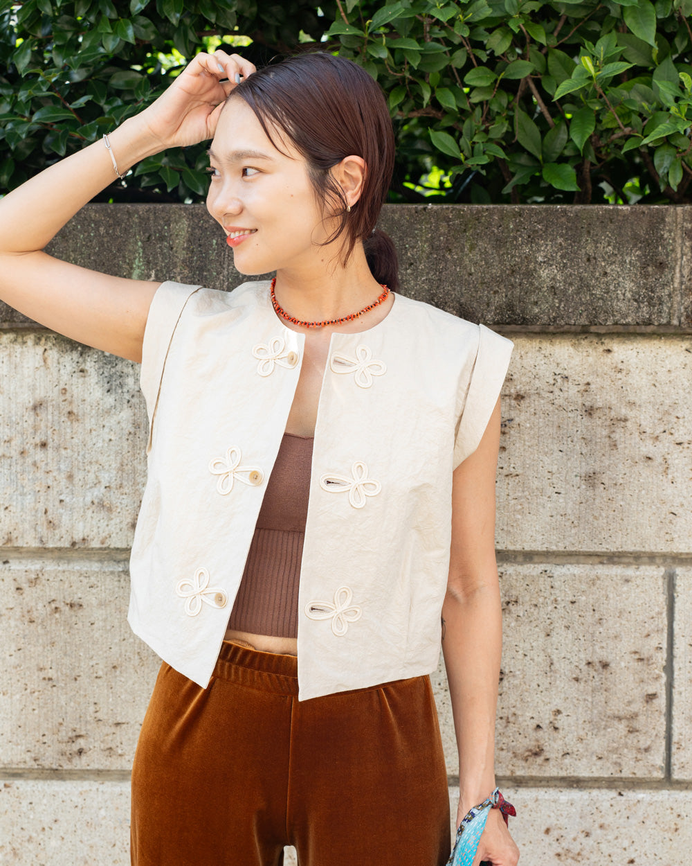 HAVERSACK × Friday  Compact gilet -Natural